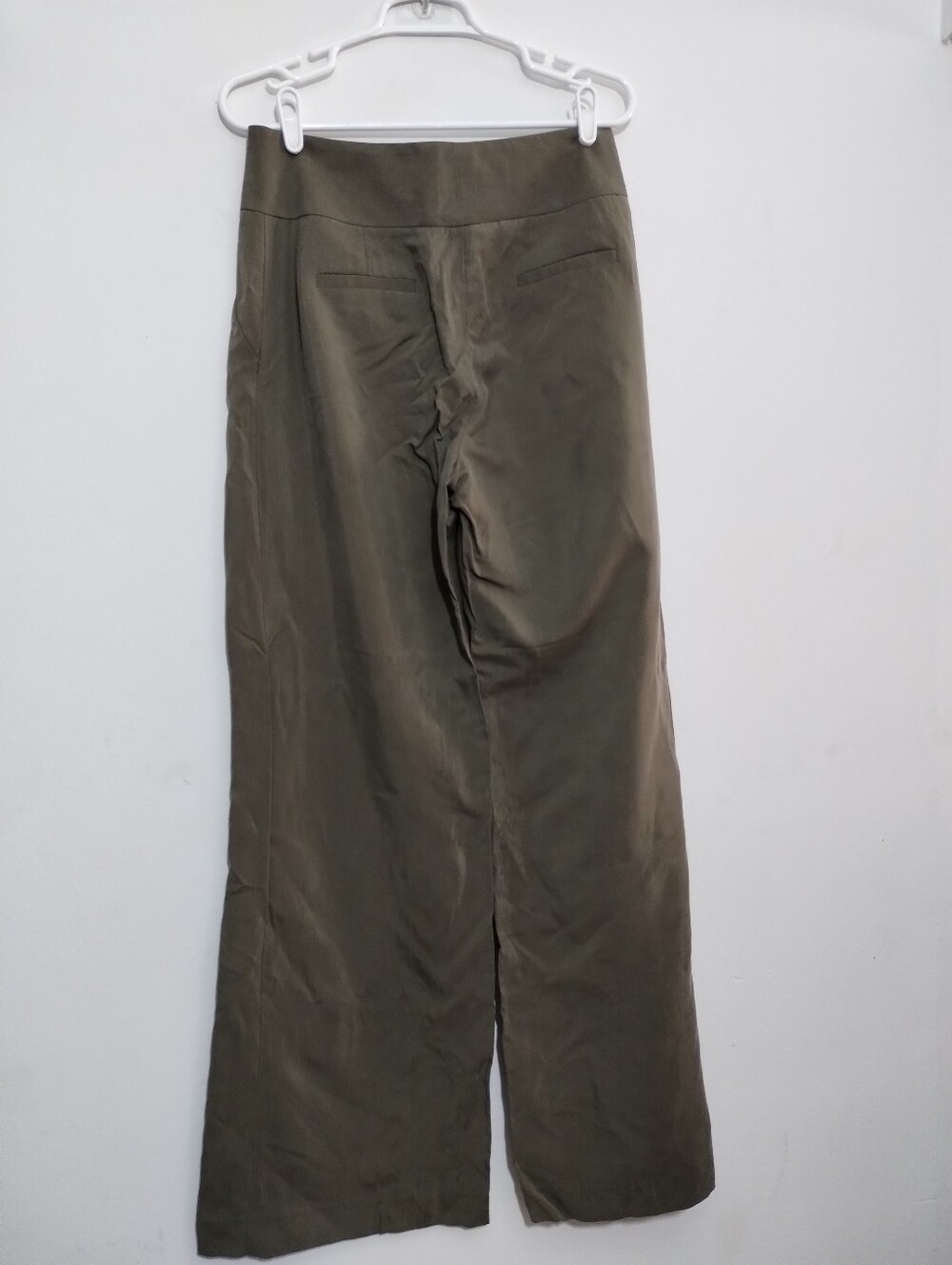 Daughter Of The Liberation Women's 10 Wide Leg Olive Green Pants - Picture 3 of 5